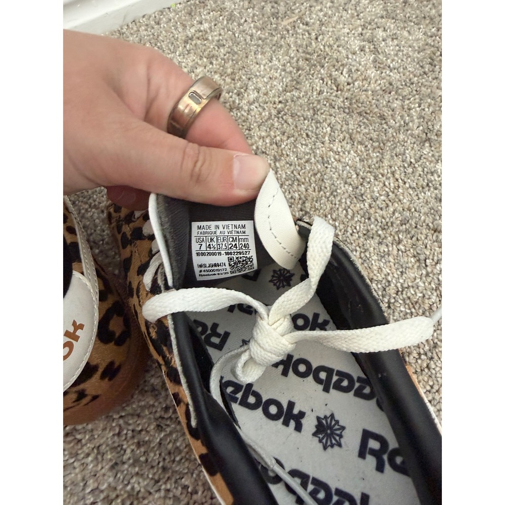 Reebok Club C Grounds UK Shoes – Cheetah/Chalk – Women's Size 7 – NWOT - Picture 4 of 5